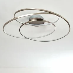 hofstein Plafonnier Chute LED Nickel mat, 1 lumière