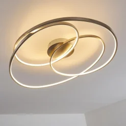 hofstein Plafonnier Chute LED Nickel mat, 1 lumière