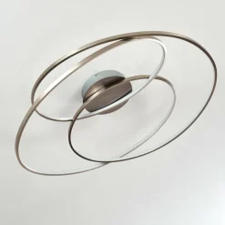 hofstein Plafonnier Chute LED Nickel mat, 1 lumière