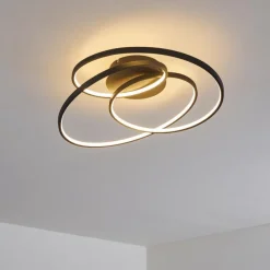 hofstein Plafonnier Chute LED Noir, 1 lumière