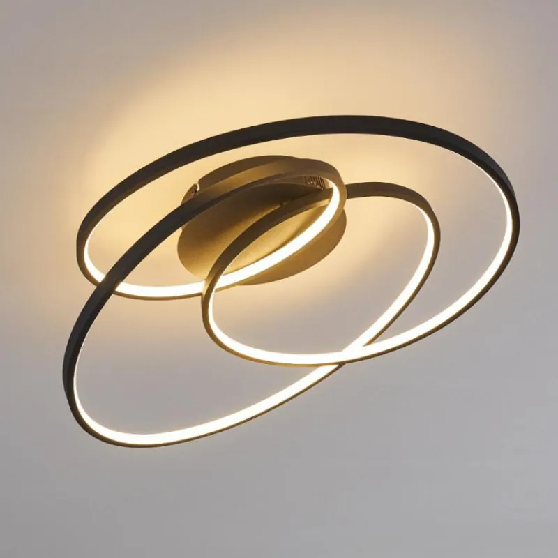 hofstein Plafonnier Chute LED Noir, 1 lumière