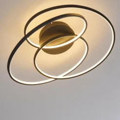 hofstein Plafonnier Chute LED Noir, 1 lumière