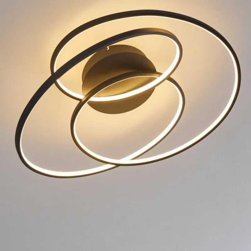 hofstein Plafonnier Chute LED Noir, 1 lumière