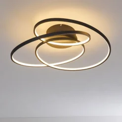 hofstein Plafonnier Chute LED Noir, 1 lumière