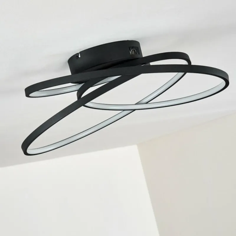 hofstein Plafonnier Chute LED Noir, 1 lumière