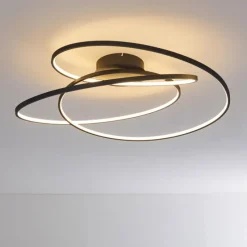 hofstein Plafonnier Chute LED Noir, 1 lumière