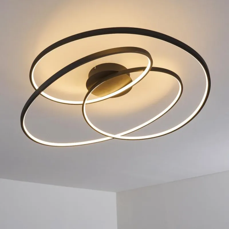 hofstein Plafonnier Chute LED Noir, 1 lumière