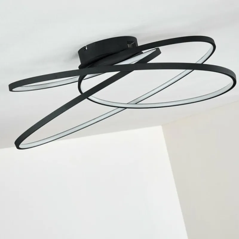 hofstein Plafonnier Chute LED Noir, 1 lumière