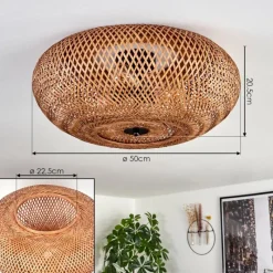 Luminaires Scandinaves-hofstein Plafonnier 50cm Bauro Noir, 3 lumières