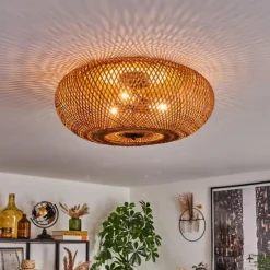 Luminaires Scandinaves-hofstein Plafonnier 50cm Bauro Noir, 3 lumières