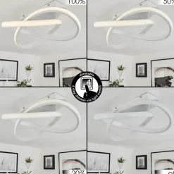 hofstein Plafonnier Cochato LED Blanc, 1 lumière* Éclairage Led