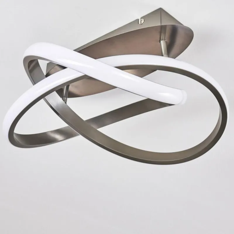 hofstein Plafonnier Cochato LED Nickel mat, 1 lumière