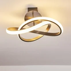 hofstein Plafonnier Cochato LED Nickel mat, 1 lumière