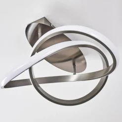 hofstein Plafonnier Cochato LED Nickel mat, 1 lumière