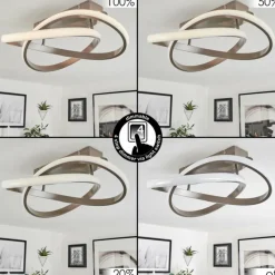 hofstein Plafonnier Cochato LED Nickel mat, 1 lumière