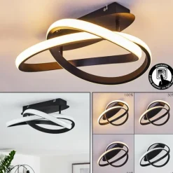 hofstein Plafonnier Cochato LED Noir, Blanc, 2 lumières