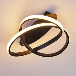 hofstein Plafonnier Cochato LED Noir, Blanc, 2 lumières