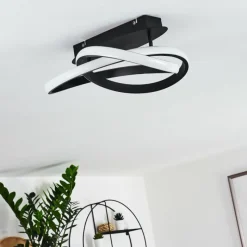 hofstein Plafonnier Cochato LED Noir, Blanc, 2 lumières