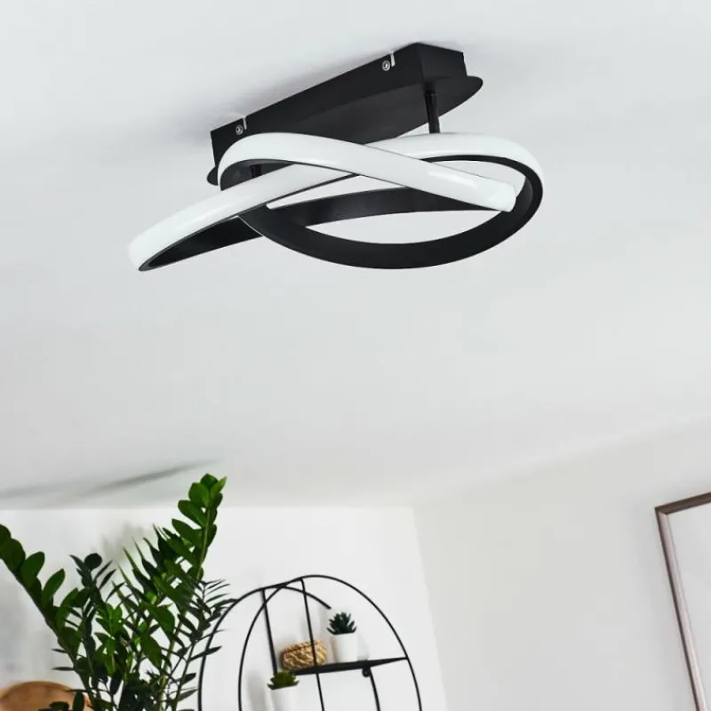 hofstein Plafonnier Cochato LED Noir, Blanc, 2 lumières