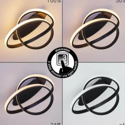 hofstein Plafonnier Cochato LED Noir, Blanc, 2 lumières