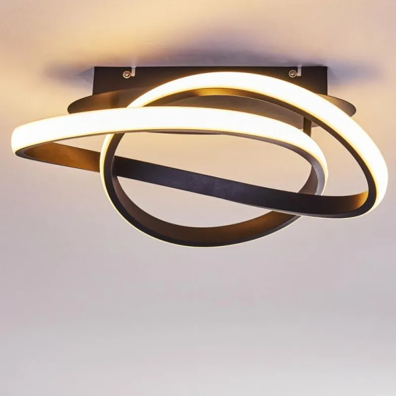 hofstein Plafonnier Cochato LED Noir, Blanc, 2 lumières