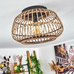 Luminaires Scandinaves-hofstein Plafonnier Combeima Noir, 1 lumière