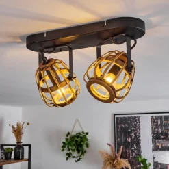 Luminaires Scandinaves-hofstein Plafonnier Combeima Noir, 2 lumières