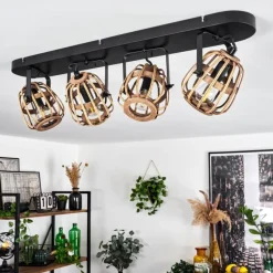 Luminaires Scandinaves-hofstein Plafonnier Combeima Noir, 4 lumières