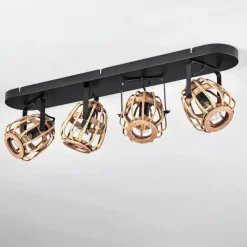 Luminaires Scandinaves-hofstein Plafonnier Combeima Noir, 4 lumières