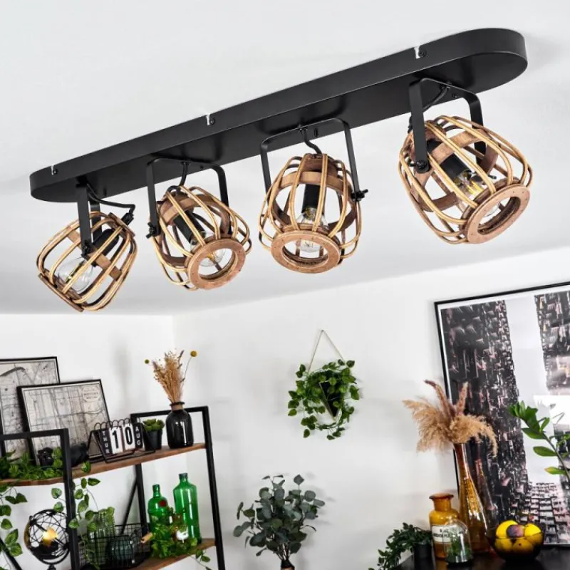 Luminaires Scandinaves-hofstein Plafonnier Combeima Noir, 4 lumières