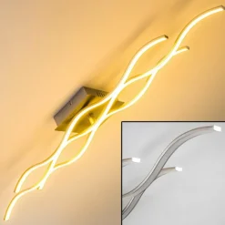 hofstein Plafonnier Coquitlam LED Nickel mat, 1 lumière* Éclairage Led