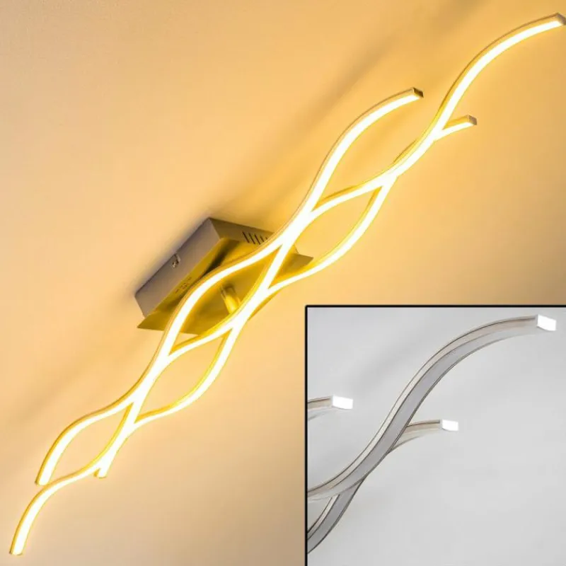 hofstein Plafonnier Coquitlam LED Nickel mat, 1 lumière* Éclairage Led