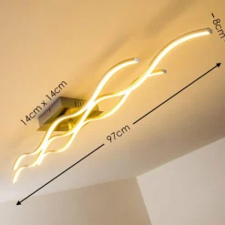 hofstein Plafonnier Coquitlam LED Nickel mat, 1 lumière* Éclairage Led