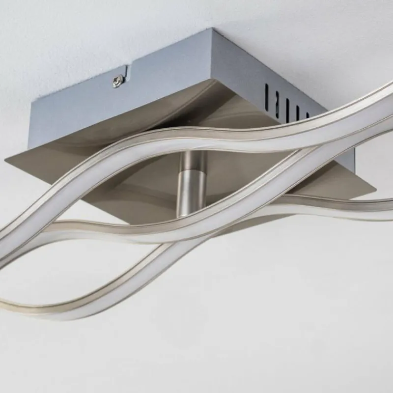 hofstein Plafonnier Coquitlam LED Nickel mat, 1 lumière* Éclairage Led