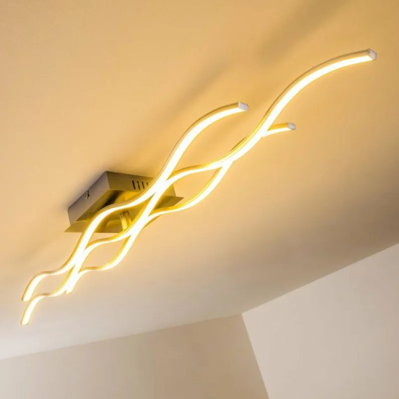 hofstein Plafonnier Coquitlam LED Nickel mat, 1 lumière* Éclairage Led