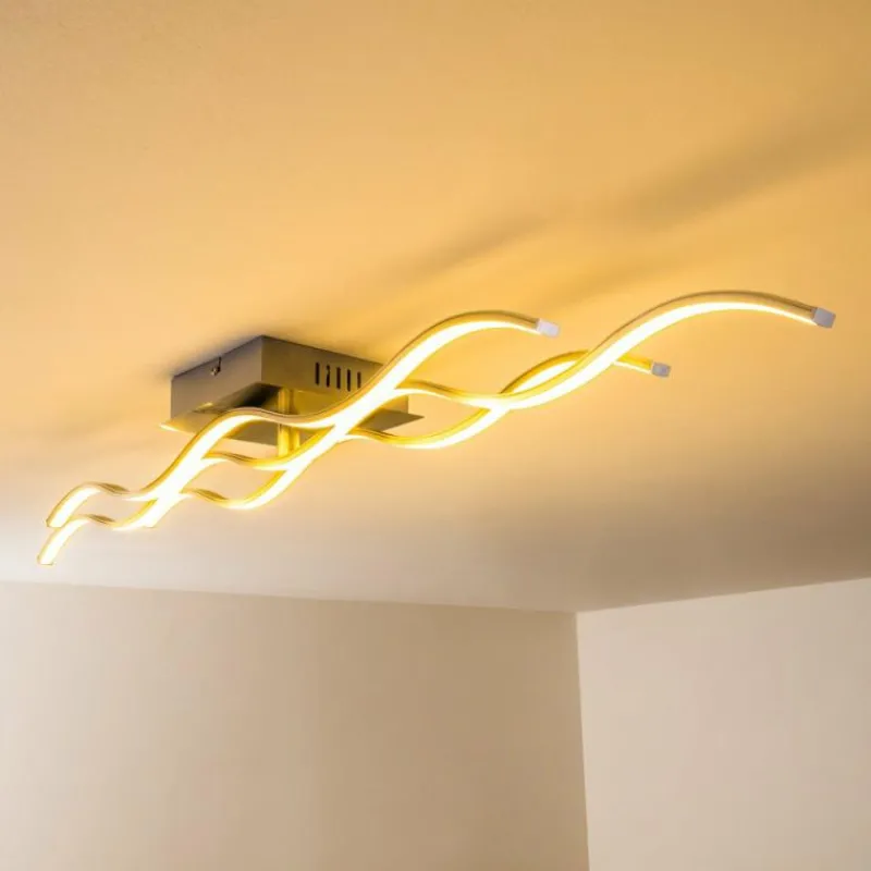 hofstein Plafonnier Coquitlam LED Nickel mat, 1 lumière* Éclairage Led