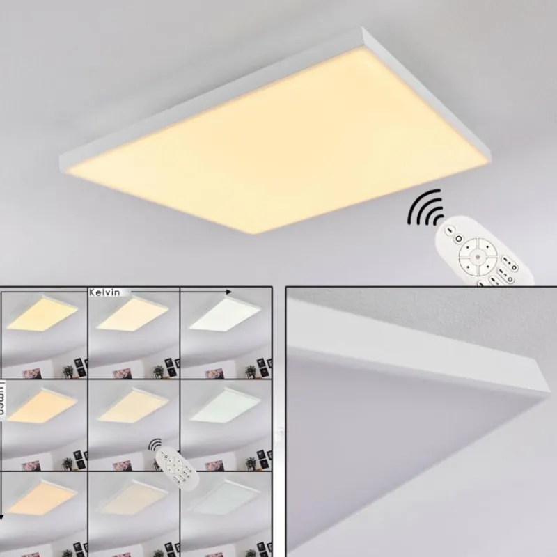 hofstein Plafonnier Cor LED Blanc, 1 lumière, Télécommandes