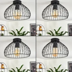 Lampes Vintages & Rétros-hofstein Plafonnier Corcovado Noir, 1 lumière