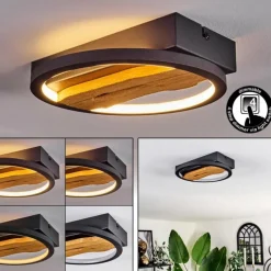 hofstein Plafonnier Cornol LED Écru, Noir, 1 lumière