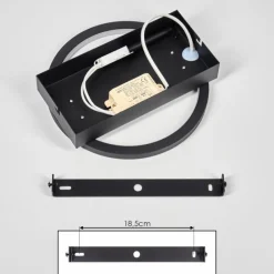 hofstein Plafonnier Cornol LED Écru, Noir, 1 lumière