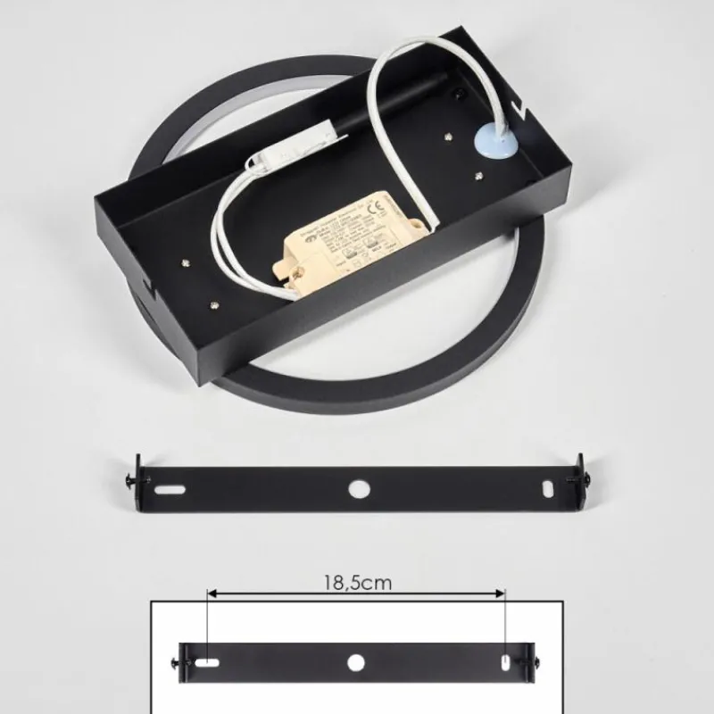 hofstein Plafonnier Cornol LED Écru, Noir, 1 lumière