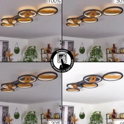 hofstein Plafonnier Cornol LED Écru, Noir, 1 lumière