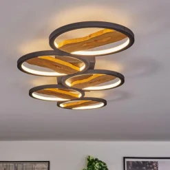 hofstein Plafonnier Cornol LED Écru, Noir, 1 lumière