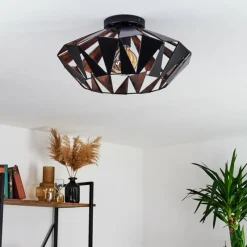 Lampes Vintages & Rétros-hofstein Plafonnier Corralejo Noir, 1 lumière
