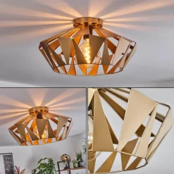 Lampes Dorées-hofstein Plafonnier Corralejo Or, 1 lumière