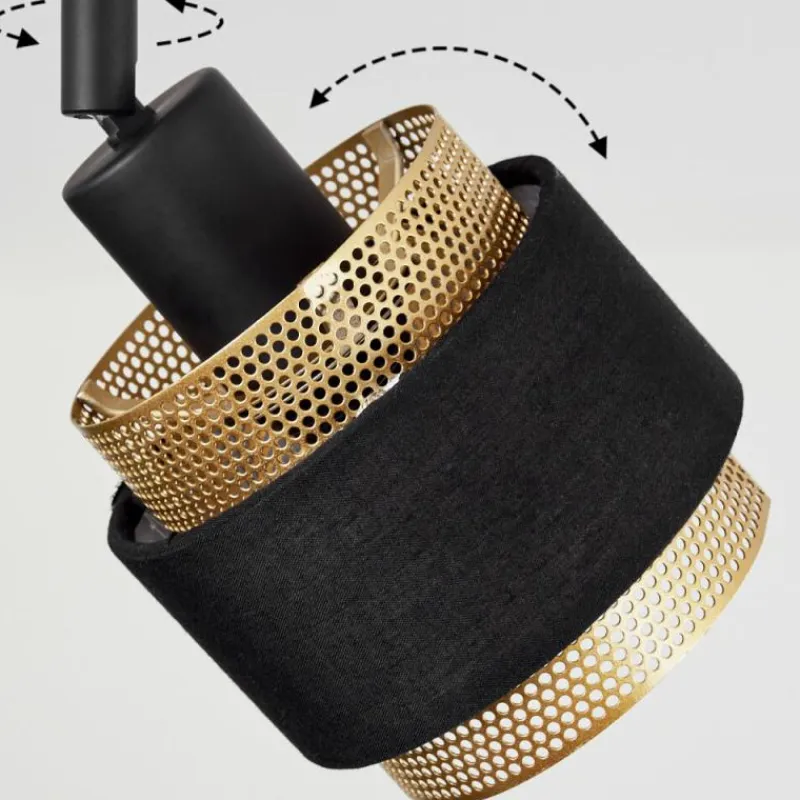 Luminaires Scandinaves-hofstein Plafonnier Cottard Noir, 4 lumières