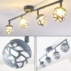 hofstein Plafonnier Covane LED Bleu, Gris, 4 lumières* Spots Et Projecteurs