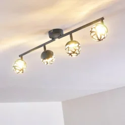 hofstein Plafonnier Covane LED Bleu, Gris, 4 lumières* Spots Et Projecteurs