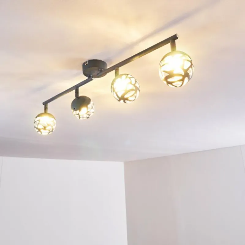 hofstein Plafonnier Covane LED Bleu, Gris, 4 lumières* Spots Et Projecteurs