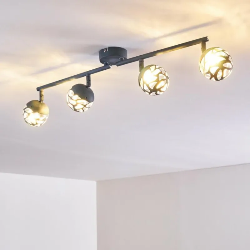 hofstein Plafonnier Covane LED Bleu, Gris, 4 lumières* Spots Et Projecteurs